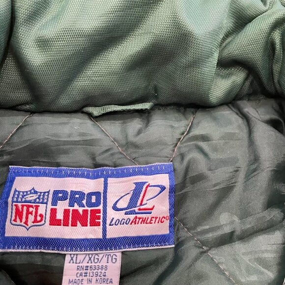 Vintage 1990s Green Bay Packers Pro Line Logo Athletic NFL Football Jacket - Picture 15 of 15